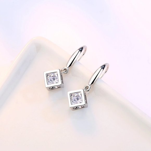 NEW[Set of 3] Sterling Silver Square Cube set - Picture 4 of 8